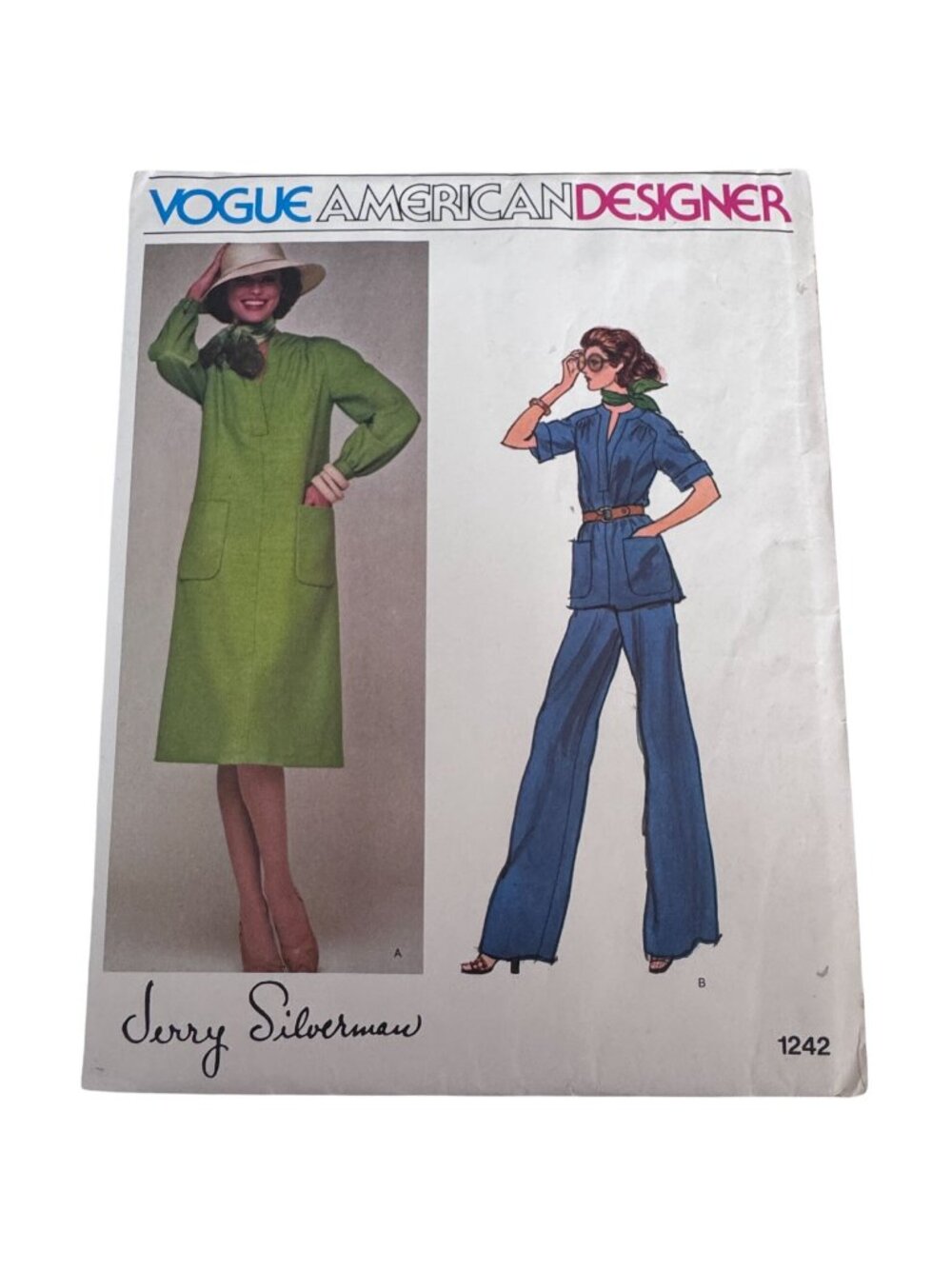 Vogue Sewing Pattern 1242 American Designer Jerry Silverman Dress Pants 10 Uncut